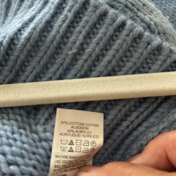 LUCKY BRAND Womens Light Blue Cable Knit Sweater - Picture 5 of 5